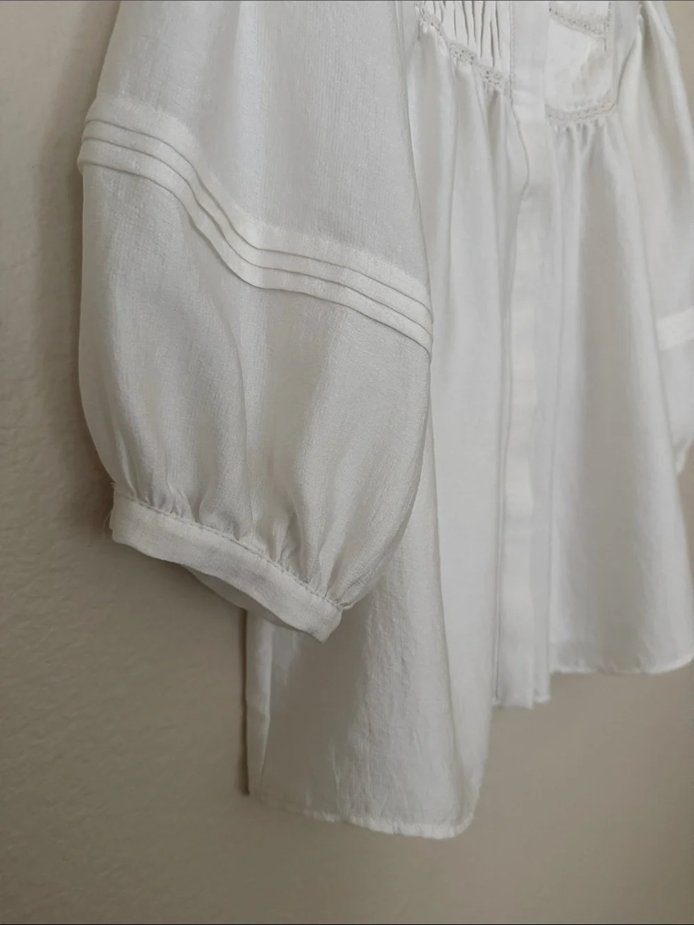 Zara 3/4 Puffy Sleeve Blouse